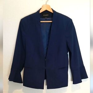 Banana Republic Navy Blue Flared Bell Sleeve Blazer Jacket Career Women's 14
